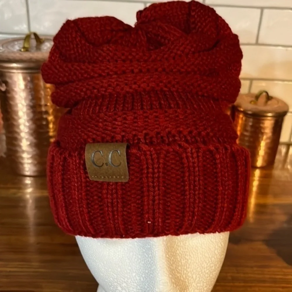- C C branded slouchy hat!! Beanie. New